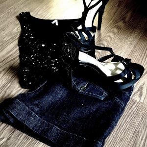 Max sequence top ,AE shorts, Gianni Bine heels